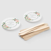 Blush Pink Bloom Wedding Hand Fan Fächer (Non-assembled)