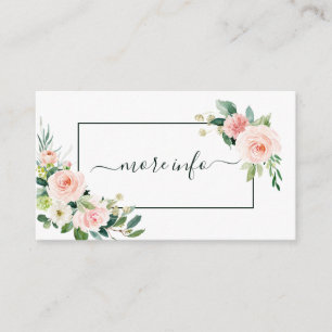 Blush Pink Bloom Wedding Mehr Infos Begleitkarte