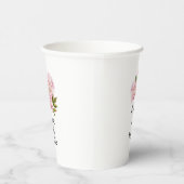 Blush Pink Bloom Wedding Paper Cup Pappbecher (Rechts)