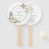 Blush Pink Bloom Wedding Program Fächer (Vorne und Hinten)