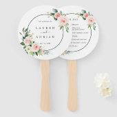 Blush Pink Bloom Wedding Program Fächer (Vorne und Hinten)
