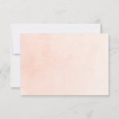 Blush Pink Bloom Wedding RSVP Karte (Rückseite)