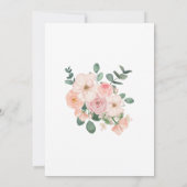 Blush Pink Bloom Wedding Save The Date (Rückseite)