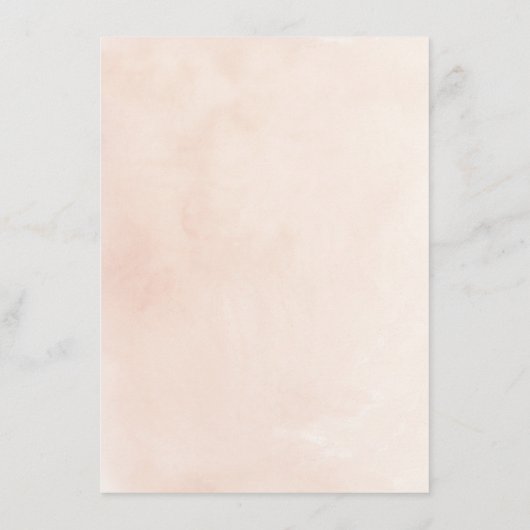 Blush Pink Blooms Wedding Details Enclosure Card Begleitkarte (Rückseite)