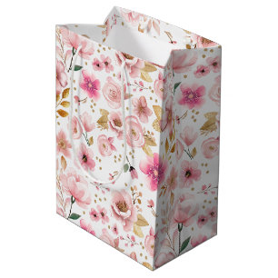Blush Pink Bloral Baby Duschbeutel Mittlere Geschenktüte