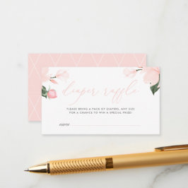 Blush Pink Bloral Baby Dusche Windelwanne Windelwa Begleitkarte