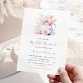 Blush Pink Bloral Bridal Brunch Einladung