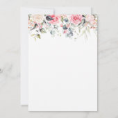 Blush Pink Bloral Bridal Brunch Einladung (Rückseite)