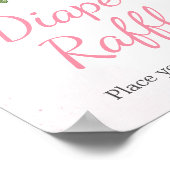 Blush Pink Bloral Frühjahrsdusche Windelwanne Wind Poster (Ecke)