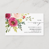 Blush Pink Bloral, Schwarzer Schriftart, unser Hoc Begleitkarte (Vorderseite)