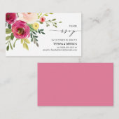 Blush Pink Bloral, Schwarzer Schriftart, unser Hoc Begleitkarte (Vorne/Hinten)