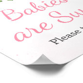Blush Pink Bloral Spring Babies sind süß Poster (Ecke)