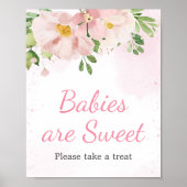 Blush Pink Bloral Spring Babies sind süß Poster (Vorne)