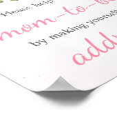 Blush Pink Bloral Spring Envelope Station Poster (Ecke)