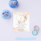 Blush Pink Bloral, Spring Pink Wedding Flyer (Einzeln)