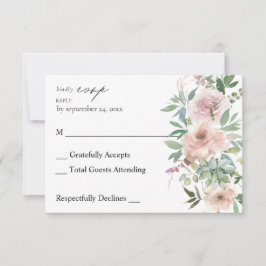 Blush Pink Bloral & Sukkulent am UAWG RSVP Karte