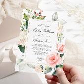 Blush Pink Bloral Wedding Einladung