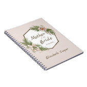 Blush Pink Bloral Wreath Mutter der Braut Notizblock (Rechte Seite)
