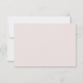 Blush Pink Blue Geometric Chinese Wedding RSVP Einladung (Rückseite)