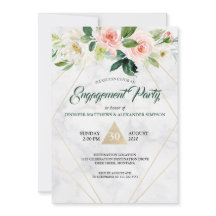 Blush Pink Blues Boho Engagement Party