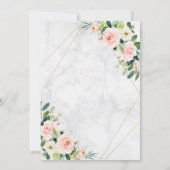 Blush Pink Blues Boho Engagement Party Einladung (Rückseite)