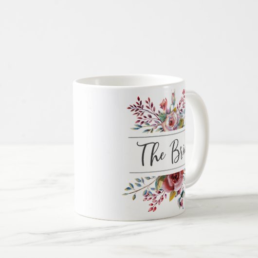 Blush Pink Blues Bouquet Die Tasse des Britischen (VorderseiteRechts)