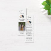 Blush Pink Blues Foto Beerdigung Gedicht Lesezeich (Schreibtisch)