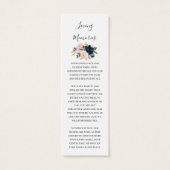 Blush Pink Blues Foto Beerdigung Gedicht Lesezeich (Rückseite)