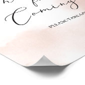 Blush pink Blues Gold Boho Danke für das kommende  Poster (Ecke)