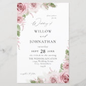 Blush Pink Blues Hochzeit (Vorderseite)