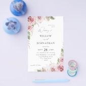 Blush Pink Blues Hochzeit Flyer (Einzeln)