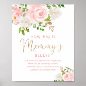 Blush Pink Blues wie groß ist das Bauchspiel Po Poster (Vorne)