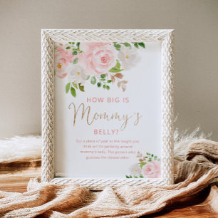 Blush Pink Blues wie groß ist das Bauchspiel Po Poster