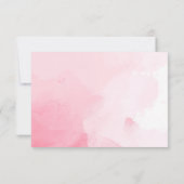 Blush Pink Blühen in Bläserblütendusche RSVP Karte (Rückseite)