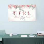 Blush Pink Blume Babydusche Banner (Messeveranstaltung)