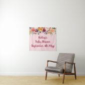 Blush Pink Blume Babydusche Foto Stand Hintergrund Wandteppich (Beispiel (Horizontal))