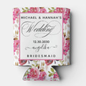 Blush Pink Blume Custom Ganzes Turnier Dosenkühler (Rückseite)