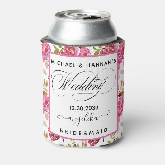 Blush Pink Blume Custom Ganzes Turnier Dosenkühler (Kanne Rückseite)