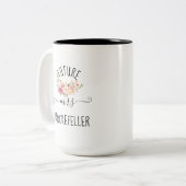 Blush Pink Blume Future Bridge Verlobung Geschenk Zweifarbige Tasse (Vorderseite Links)