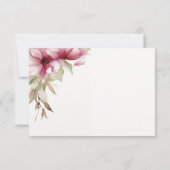 Blush Pink Blume Grüne Blumenzwiebelblume RSVP Karte (Rückseite)