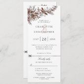 Blush pink Blume Hochzeit laden wir uAwg befestigt Einladung (Vorne/Hinten)