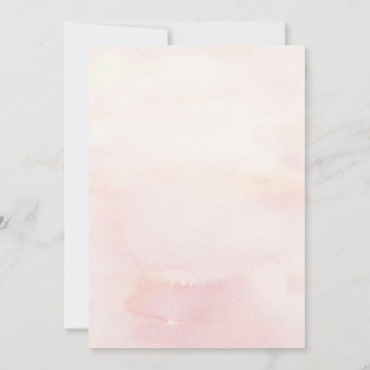 Blush Pink Blume Pampas Grass Wreath Wedding Einladung (Rückseite)