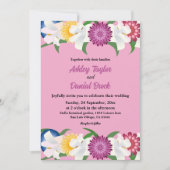 Blush Pink Blume Rustikale Frühlingsblütenhochzeit Einladung (Vorderseite)