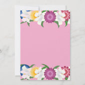 Blush Pink Blume Rustikale Frühlingsblütenhochzeit Einladung (Rückseite)