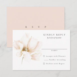 Blush Pink Blume Wedding RSVP Antwort
