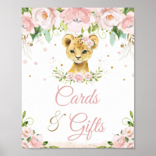 Blush Pink Blumenbläschen Kinderduschkarten und Ge Poster