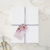 Blush Pink Blumenblume Gaben Tags Geschenkanhänger (Mit Garn)