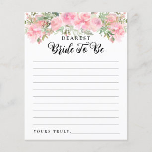 Blush Pink Blumenbriefe als Brautparty