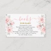 Blush Pink Blumenbücher für Babykarten Begleitkarte (Vorderseite)