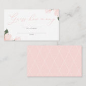 Blush Pink Blumendusche Schätzchen wie viele Begleitkarte (Vorne/Hinten)